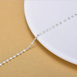 Silver 925 Wave Chain Anklets Bracelet Lady Party Accessories