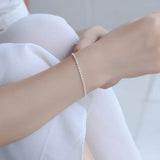 Silver 925 Wave Chain Anklets Bracelet Lady Party Accessories