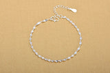 Silver 925 Wave Chain Anklets Bracelet Lady Party Accessories