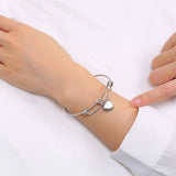 Heart Bangle Bracelet Keepsake Memorial Gift Ladies Cremation Jewelry