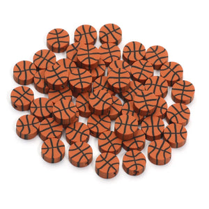 Basketball Clay Spacer Beads for Jewelry Making DIY Key Chain Accessories