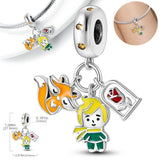 925 Silver Charm Beads Pendant Alpaca Flog Cat Butterfly CZ Jewelry