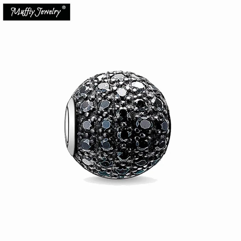 Charm Beads Pave Europe Zirconia Fit Key Jewelry