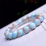 Natural Stone Snakeskin Jaspers Charm Beads Bracelet for Women