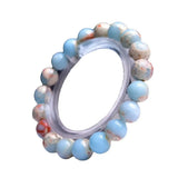 Natural Stone Snakeskin Jaspers Charm Beads Bracelet for Women