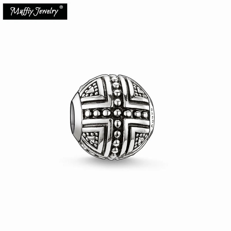 Cross Hero Charm Bead, 925 Sterling Silver