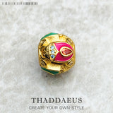 Golden Bug Charm Beads 925 Sterling Silver Colorful Jewelry