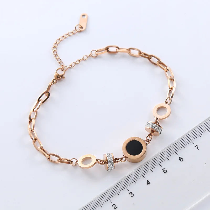 Charm Shell Roman Number Bracelets For Women Vintage Stainless Steel Jewelry