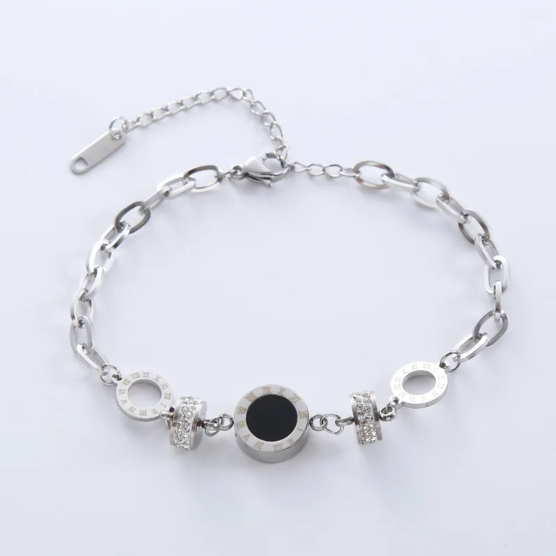 Charm Shell Roman Number Bracelets For Women Vintage Stainless Steel Jewelry