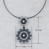 Charm Hollow Out Rhinestone Pendant Necklace for Women