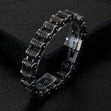 Men's Stainless Steel Motorcycle Chain Bangle