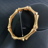 Hollow Flower Bamboo Charm Bracelet Bangles Plating