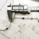 925 Silver Charm Bracelet Coloured Stones Chain Stylish Gift