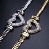 Cubic Zirconia Stone Cuban Bracelets Bangles