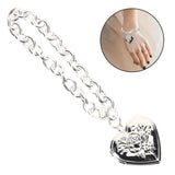 Heart Charm Bracelet Girl Link Bracelet Copper Picture Bracelet