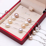 Freshwater Pearl Charm Bracelet 925 Sterling Silver Jewelry