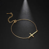 Cross Charm Bracelet Stainless Steel Christian Lobster-claw Gift