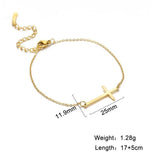 Cross Charm Bracelet Stainless Steel Christian Lobster-claw Gift