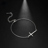 Cross Charm Bracelet Stainless Steel Christian Lobster-claw Gift