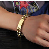 Mens Stainless Steel Motorcycle Chain Bracelet