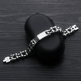 Mens Stainless Steel Motorcycle Chain Bracelet
