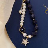 Charm Bracelet Sand Stone Pearl Zircon Women Bracelet Jewelry