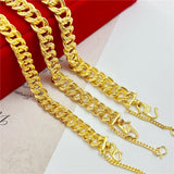 Yellow Plated Link Chain Bracelet & Bangles Wristband High Jewelry