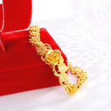 24k Gold-Filled Flower Chain Bracelet for Women