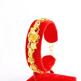 24k Gold-Filled Flower Chain Bracelet for Women