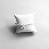 925 Sterling Silver Charm Bracelet Round Lobster Clasp Woman Jewelry Gift