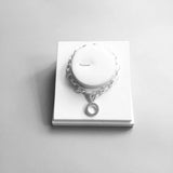 925 Sterling Silver Charm Bracelet Round Lobster Clasp Woman Jewelry Gift