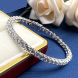 Moissanite Diamond Wedding Party Bracelet Solid Silver 925
