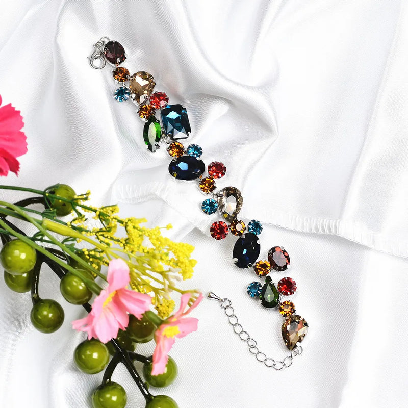 Colorful Gemstone Charm Bracelets for Women