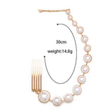 Bridal Pearl Hair Chain Accessories for Women Wedding Party