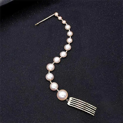 Bridal Pearl Hair Chain Accessories for Women Wedding Party