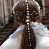 Bridal Pearl Hair Chain Accessories for Women Wedding Party