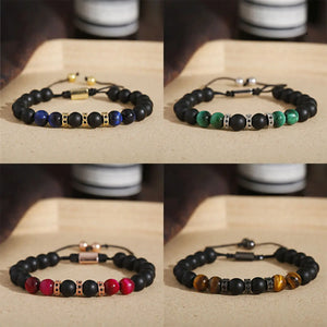 Charm Buddha Bracelet Homme 8mm Round Stone Chakra Bracelet Men
