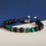 Charm Buddha Bracelet Homme 8mm Round Stone Chakra Bracelet Men