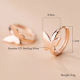Charm Butterfly Small Hoop Earring Silver 925