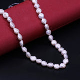 8-9mm Freshwater Pearl Beads Charm Button Natural Loose DIY Jewelry Making