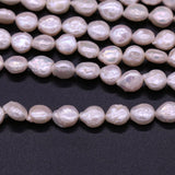 8-9mm Freshwater Pearl Beads Charm Button Natural Loose DIY Jewelry Making