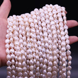 8-9mm Freshwater Pearl Beads Charm Button Natural Loose DIY Jewelry Making