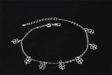 925 Silver Charm Clover Anklet for Women