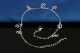 925 Silver Charm Clover Anklet for Women