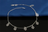 925 Silver Charm Clover Anklet for Women