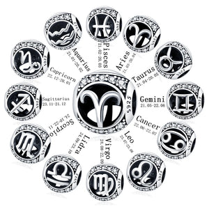 925 Silver Charm Pendant for Bracelets, Letter Beads Jewelry