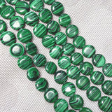Natural Tiger Eye Stone Malachite Loose Beads 16x16x6mm