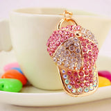 Crystal Baseball Cap Style Keychain Bag Buckle Car Party Gift Keyfob R084