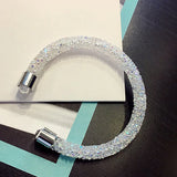 Charm Crystal Cuff Bracelet Jewelry Chain for Women Birthday Gift Bangle