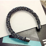 Charm Crystal Cuff Bracelet Jewelry Chain for Women Birthday Gift Bangle